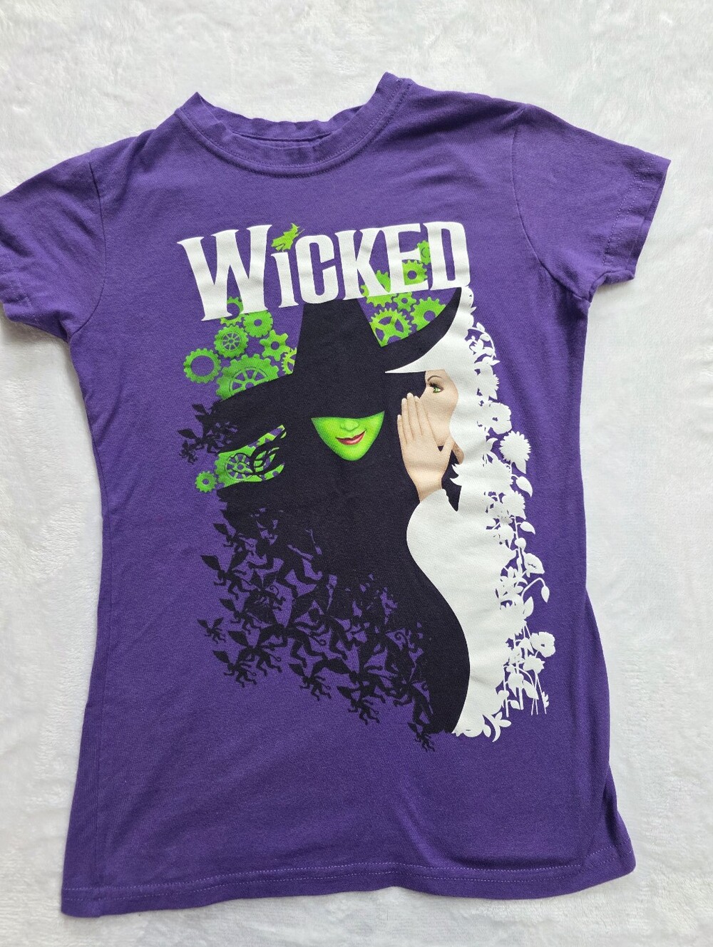 Wicked Purple Elphaba Glinda Graphic Tee Official Merch XS